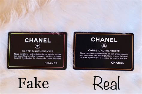 authentic chanel purse vs fake chanel purse|authenticity card chanel.